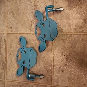 Teal cow jeep foot pegs